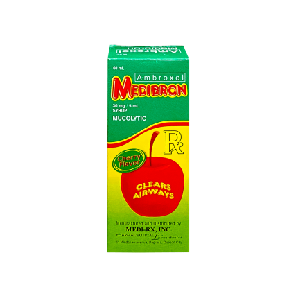MEDIBRON Ambroxol Hydrochloride 30mg / 5mL Syrup 60mL Cherry price in ...